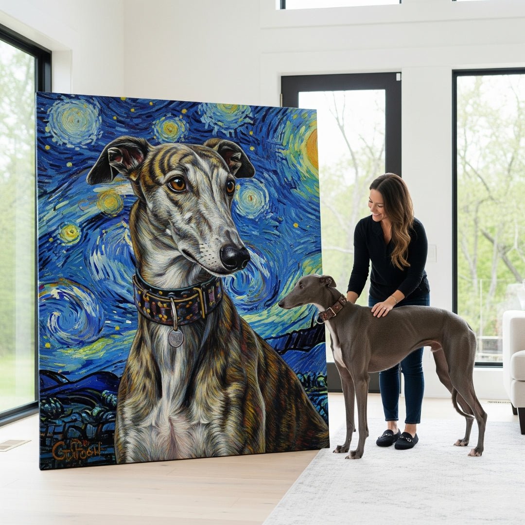 Custom Pet Portrait - Van Gogh Style - My Pet Canvas