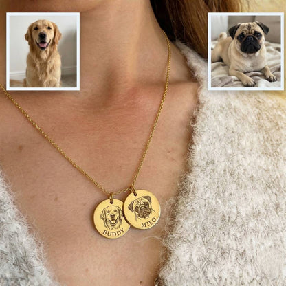 Custom Pet Face Necklace - My Pet Canvas