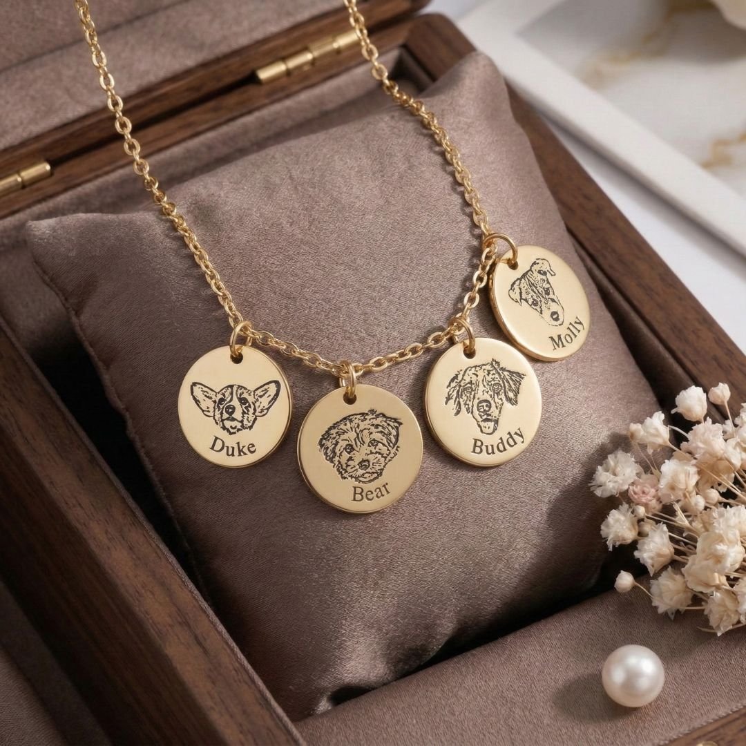 Custom Pet Face Necklace - My Pet Canvas