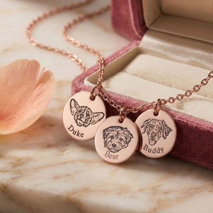 Custom Pet Face Necklace - My Pet Canvas