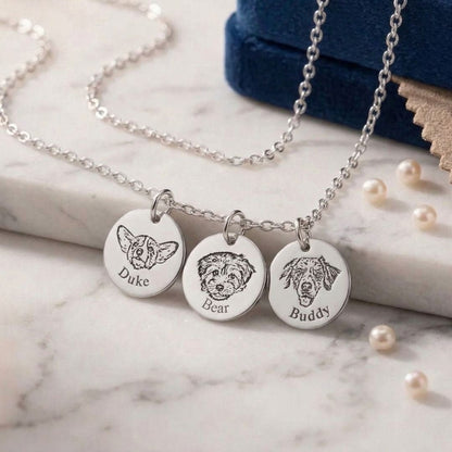 Custom Pet Face Necklace - My Pet Canvas