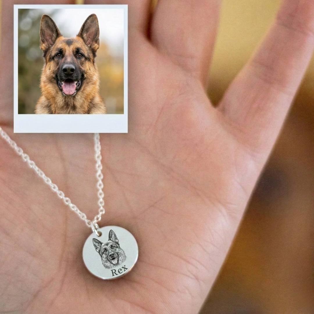 Custom Pet Face Necklace - My Pet Canvas