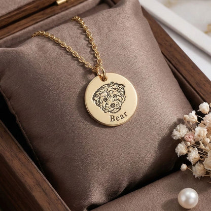 Custom Pet Face Necklace - My Pet Canvas