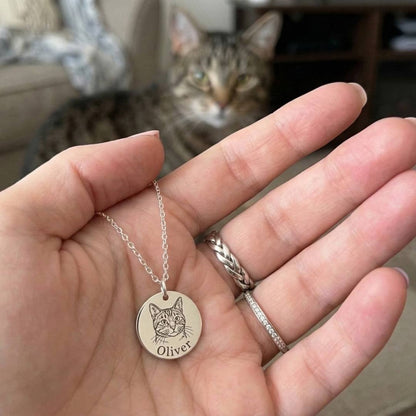 Custom Pet Face Necklace - My Pet Canvas
