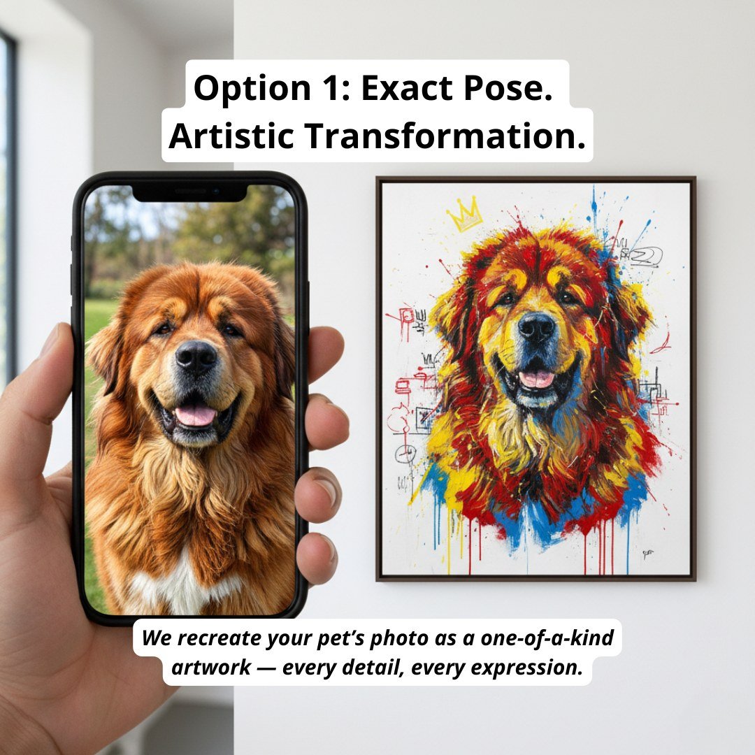 Custom Pet Portrait - Abstract Style - My Pet Canvas