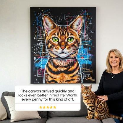 Custom Pet Portrait - Abstract Style - My Pet Canvas