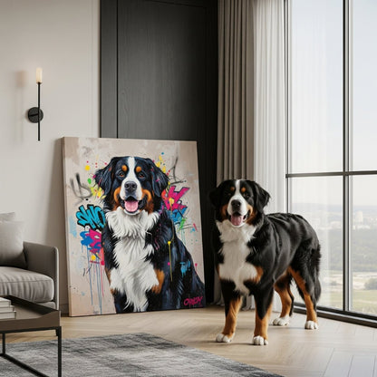Custom Pet Portrait - Contemporary Style - My Pet Canvas