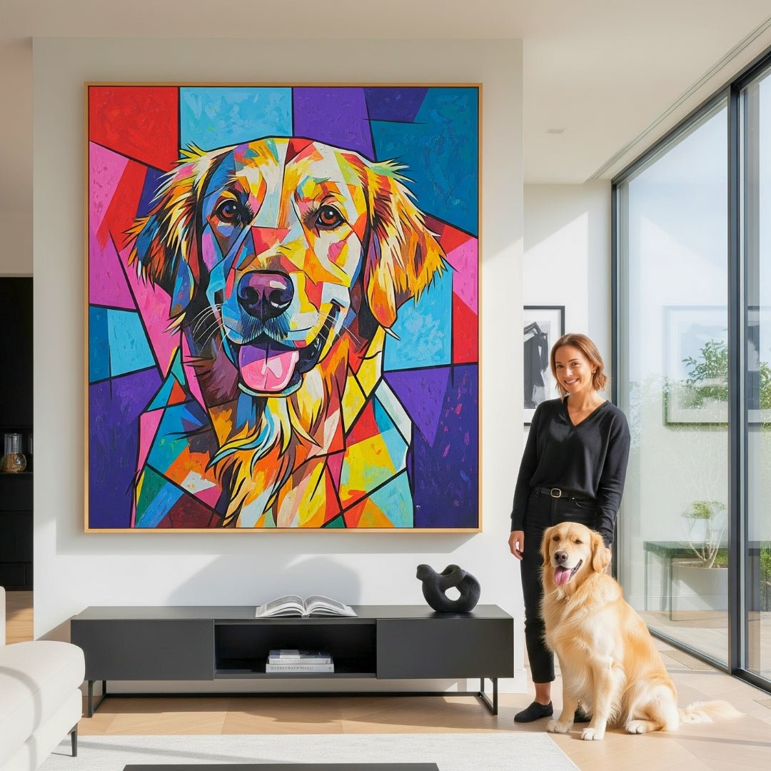 Custom Pet Portrait - Geometric Style - My Pet Canvas
