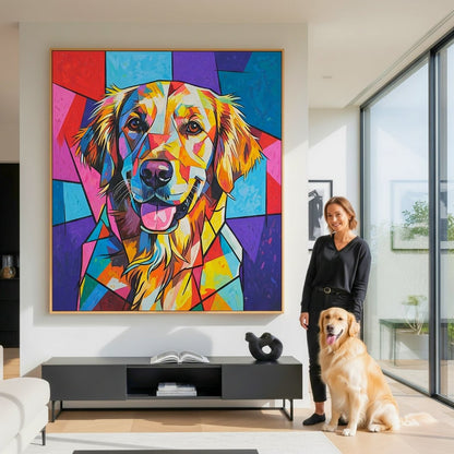Custom Pet Portrait - Geometric Style - My Pet Canvas