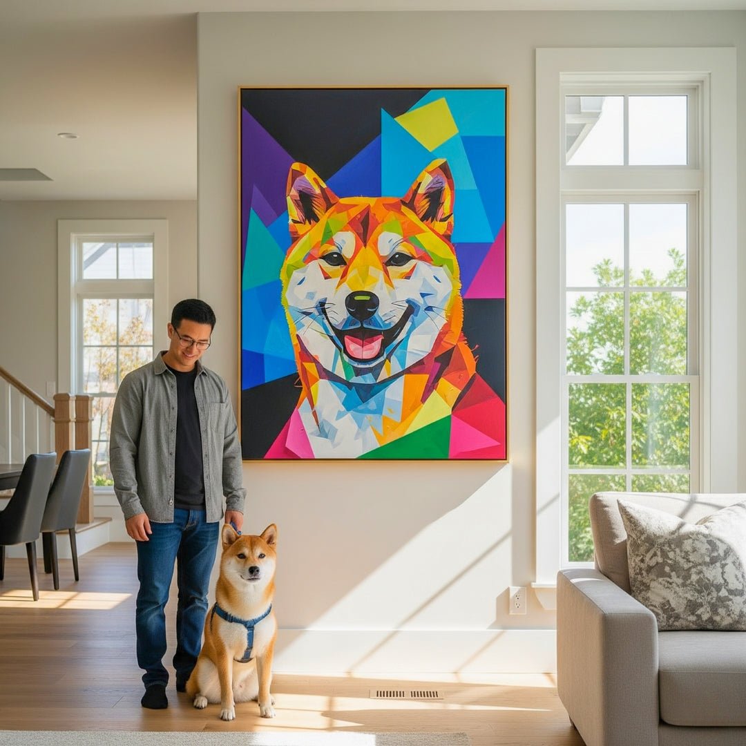 Custom Pet Portrait - Geometric Style - My Pet Canvas