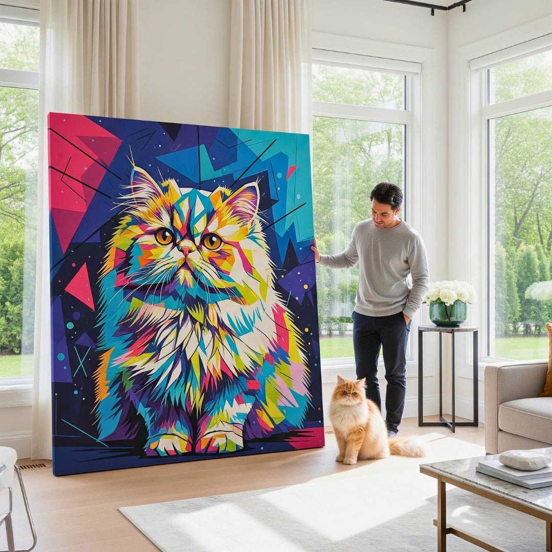 Custom Pet Portrait - Geometric Style - My Pet Canvas