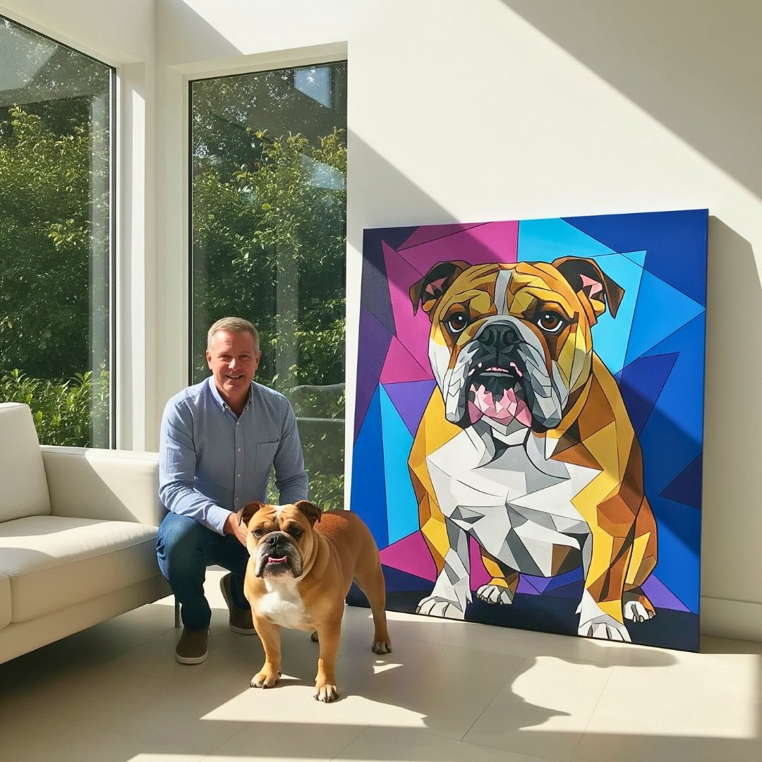 Custom Pet Portrait - Geometric Style - My Pet Canvas