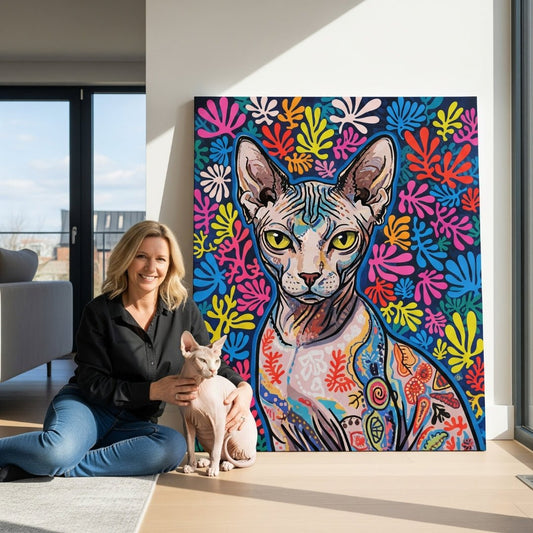 Custom Pet Portrait - Matisse Style - My Pet Canvas
