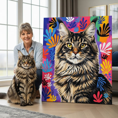 Custom Pet Portrait - Matisse Style - My Pet Canvas