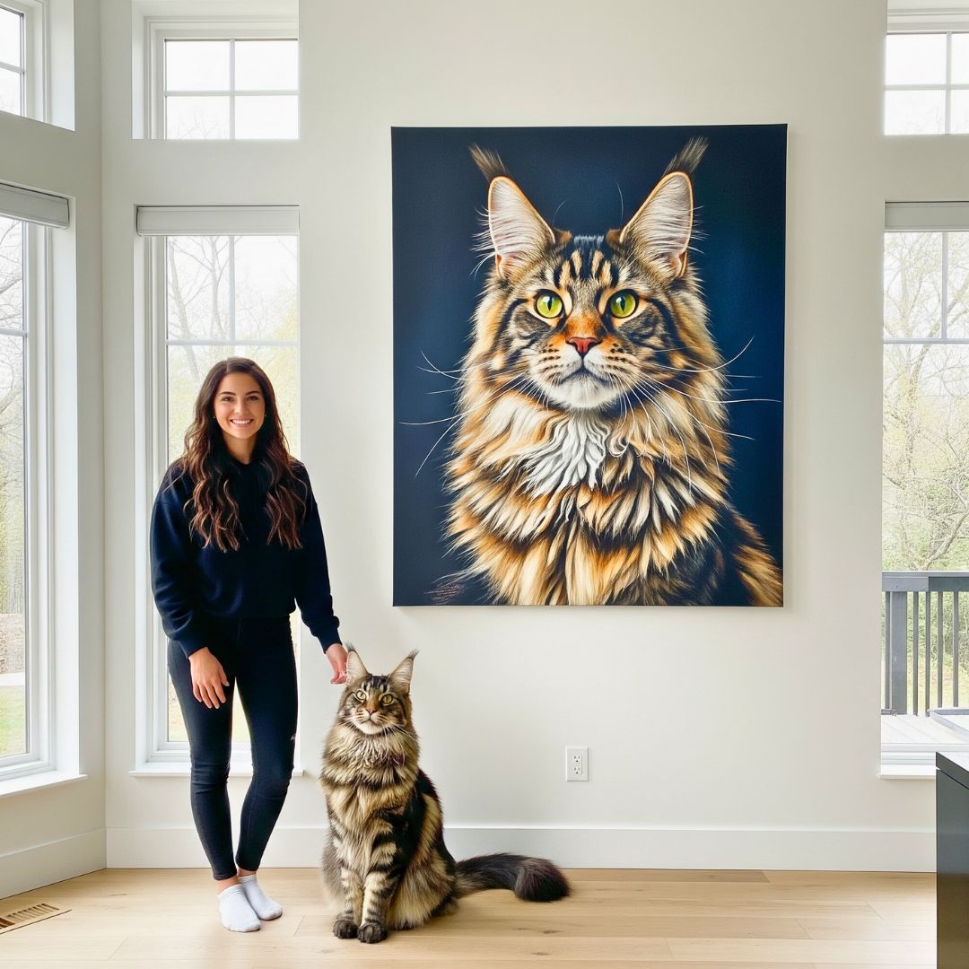Custom Pet Portrait - Modern Style - My Pet Canvas