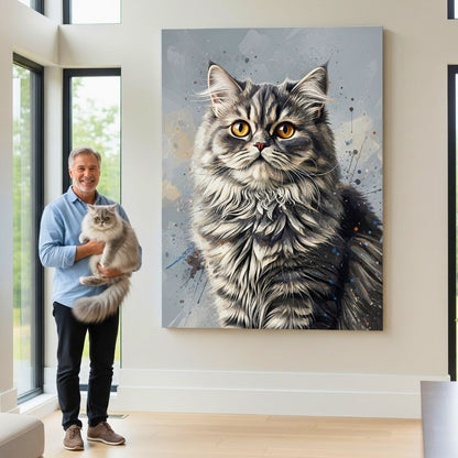 Custom Pet Portrait - Modern Style - My Pet Canvas
