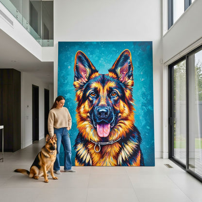 Custom Pet Portrait - Modern Style - My Pet Canvas