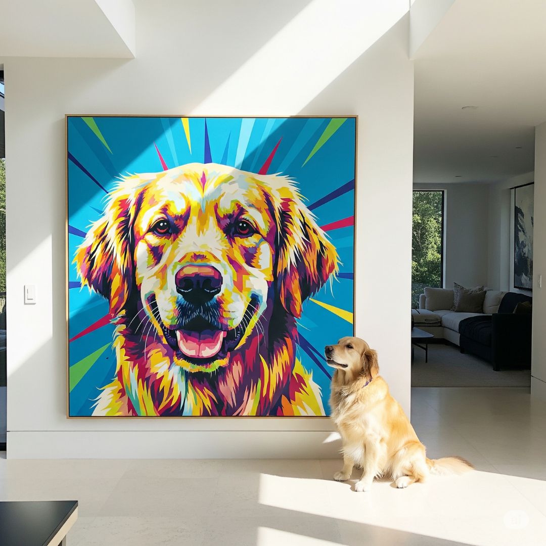 Custom Pet Portrait - Pop Art Style - My Pet Canvas