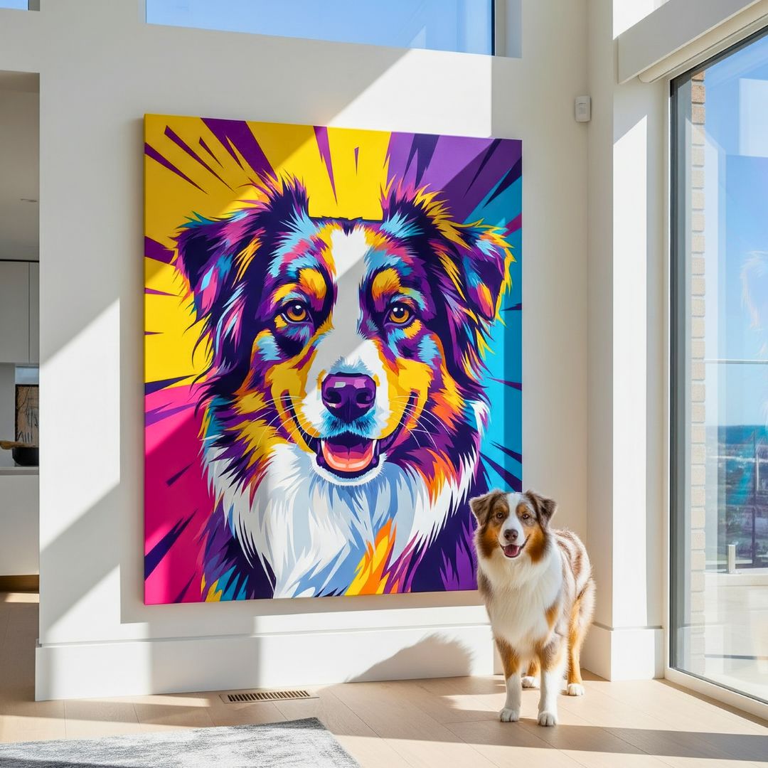 Custom Pet Portrait - Pop Art Style - My Pet Canvas