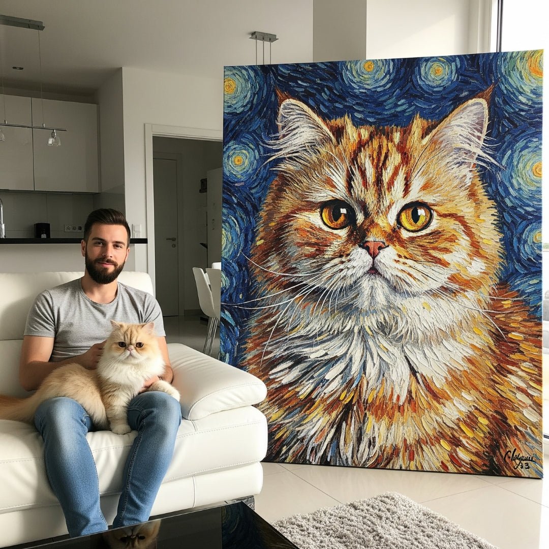Custom Pet Portrait - Van Gogh Style - My Pet Canvas