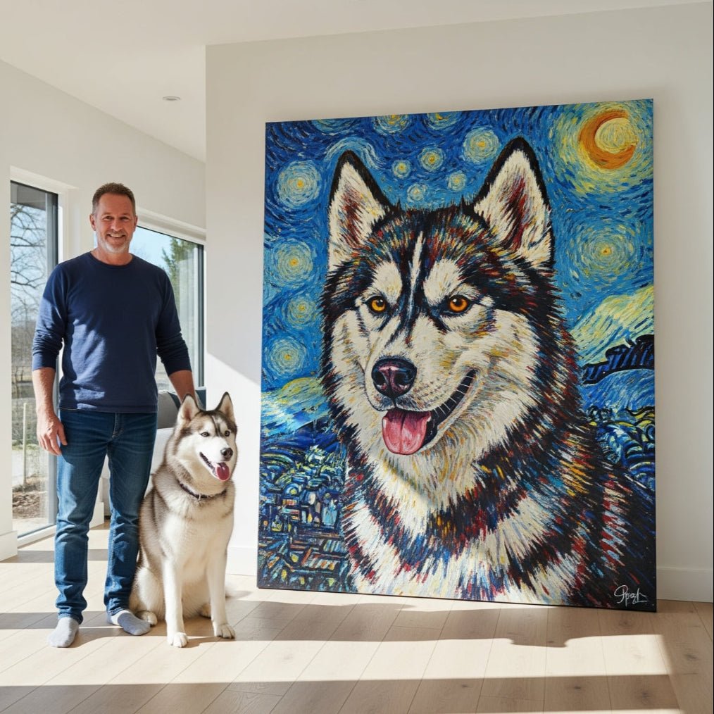 Custom Pet Portrait - Van Gogh Style - My Pet Canvas