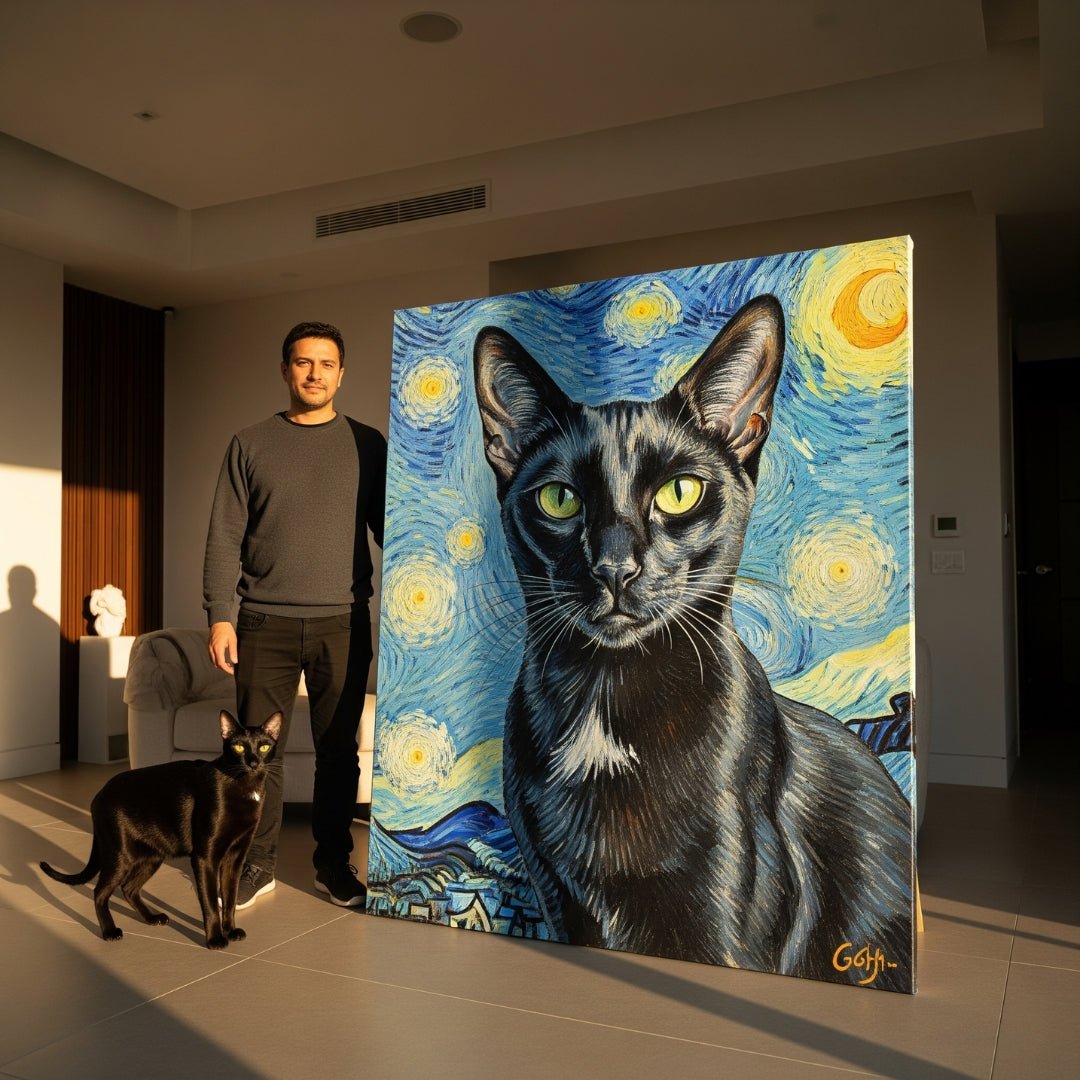 Custom Pet Portrait - Van Gogh Style - My Pet Canvas