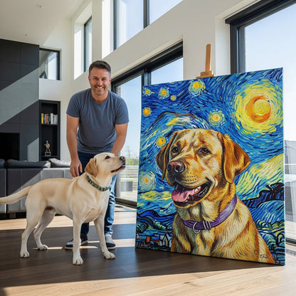 Custom Pet Portrait - Van Gogh Style - My Pet Canvas