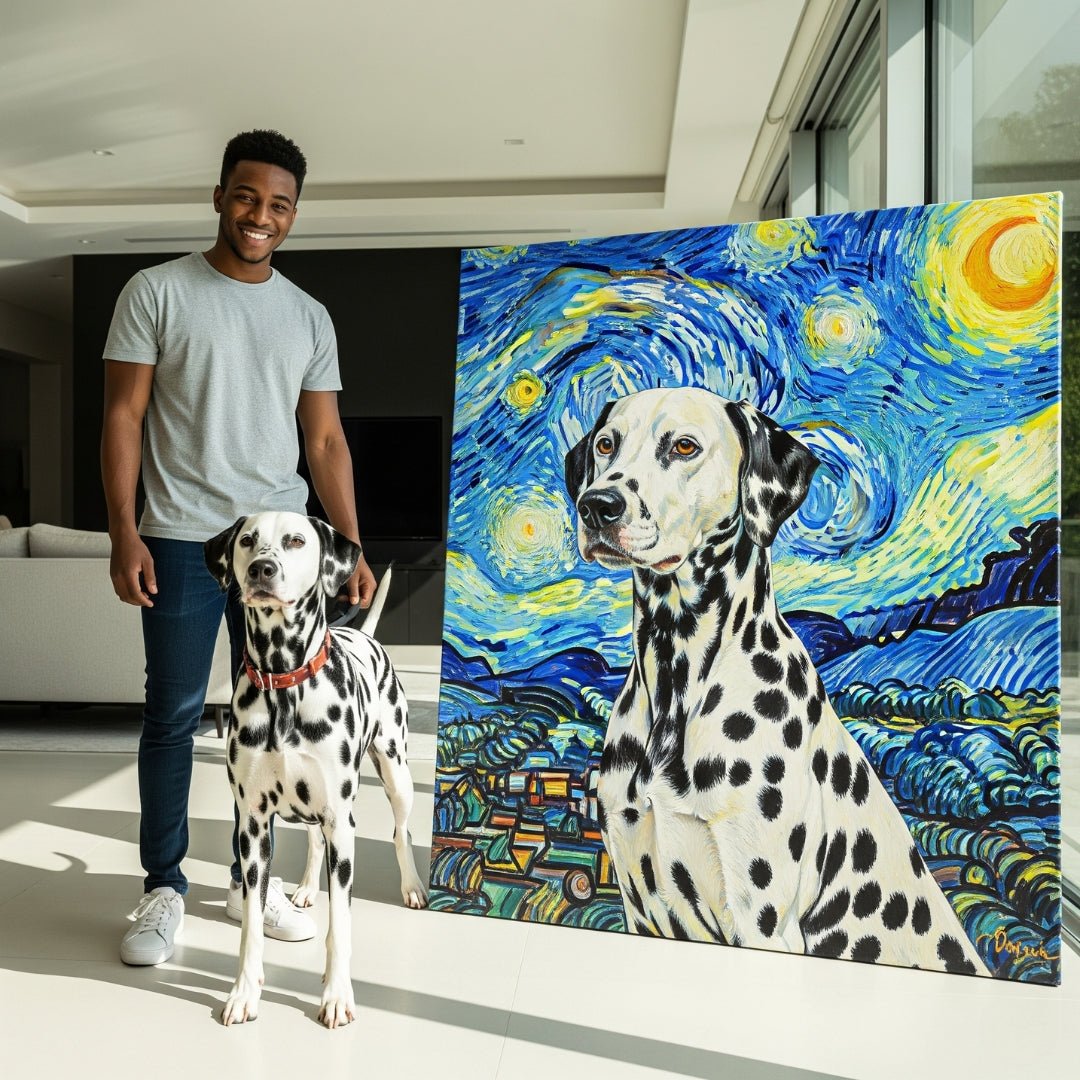 Custom Pet Portrait - Van Gogh Style - My Pet Canvas