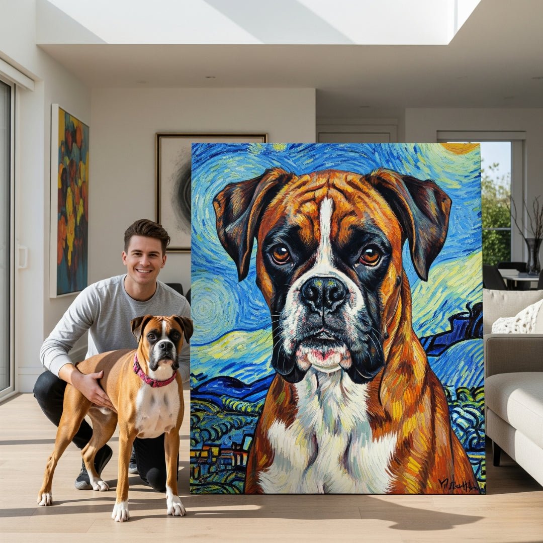 Custom Pet Portrait - Van Gogh Style - My Pet Canvas