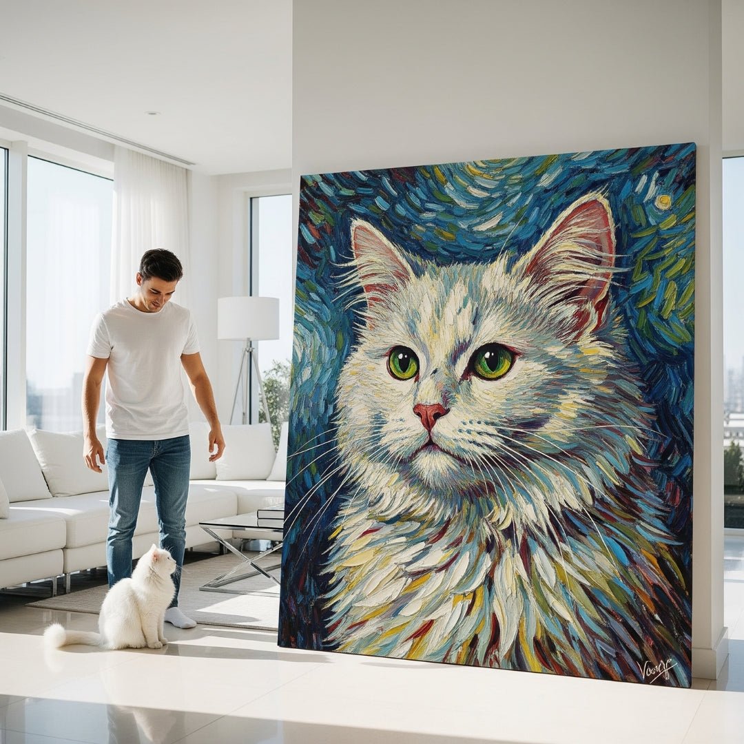Custom Pet Portrait - Van Gogh Style - My Pet Canvas