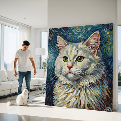Custom Pet Portrait - Van Gogh Style - My Pet Canvas