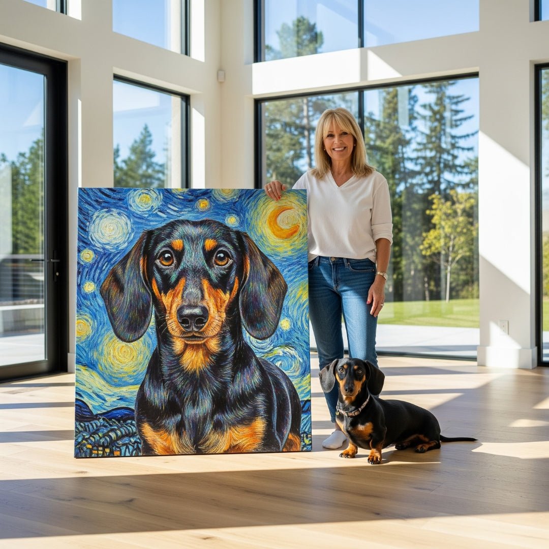 Custom Pet Portrait - Van Gogh Style - My Pet Canvas