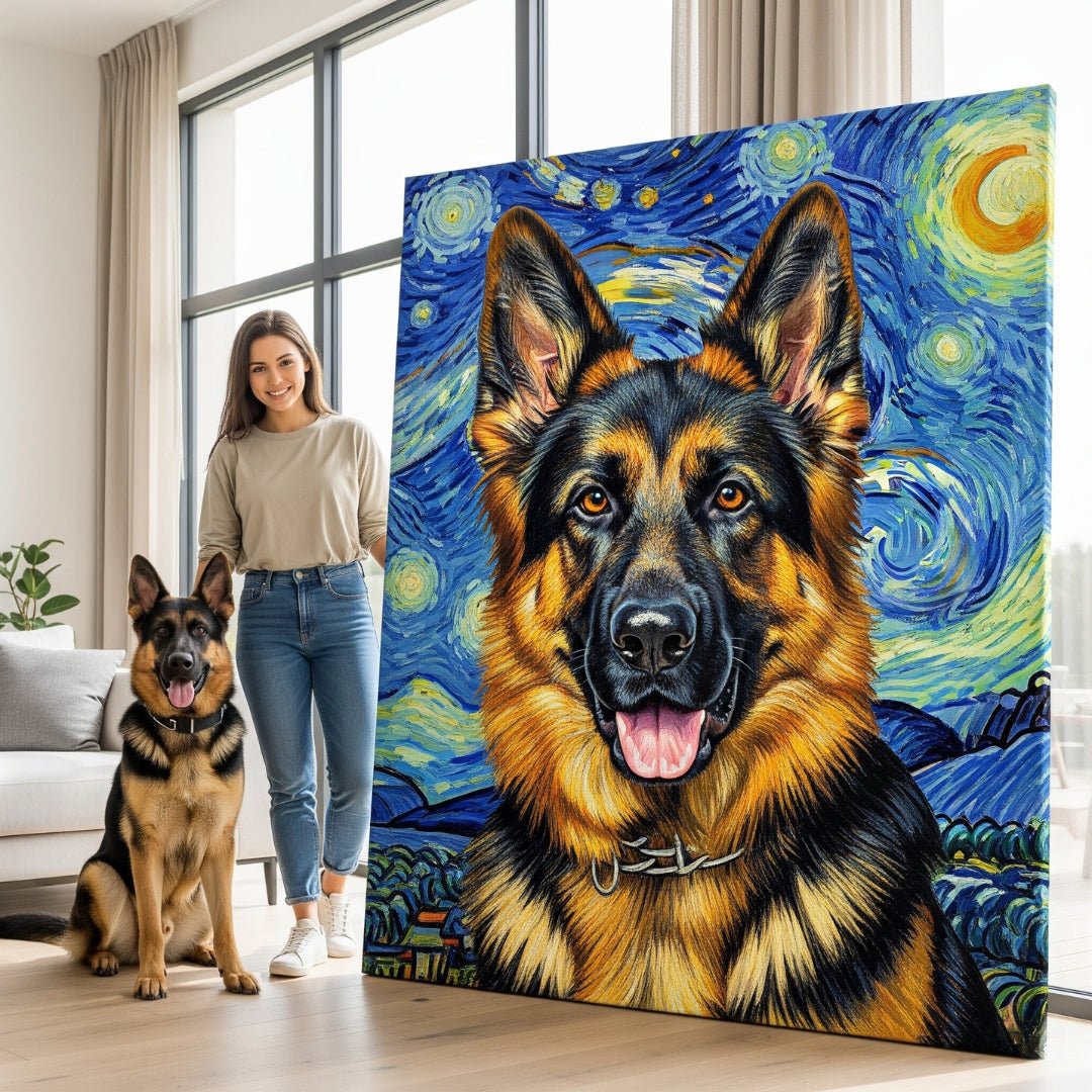 Custom Pet Portrait - Van Gogh Style - My Pet Canvas