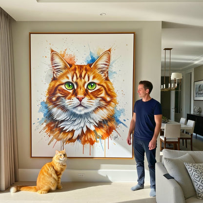 🤩 NEW - Custom Pet Portrait - Watercolor Style - My Pet Canvas